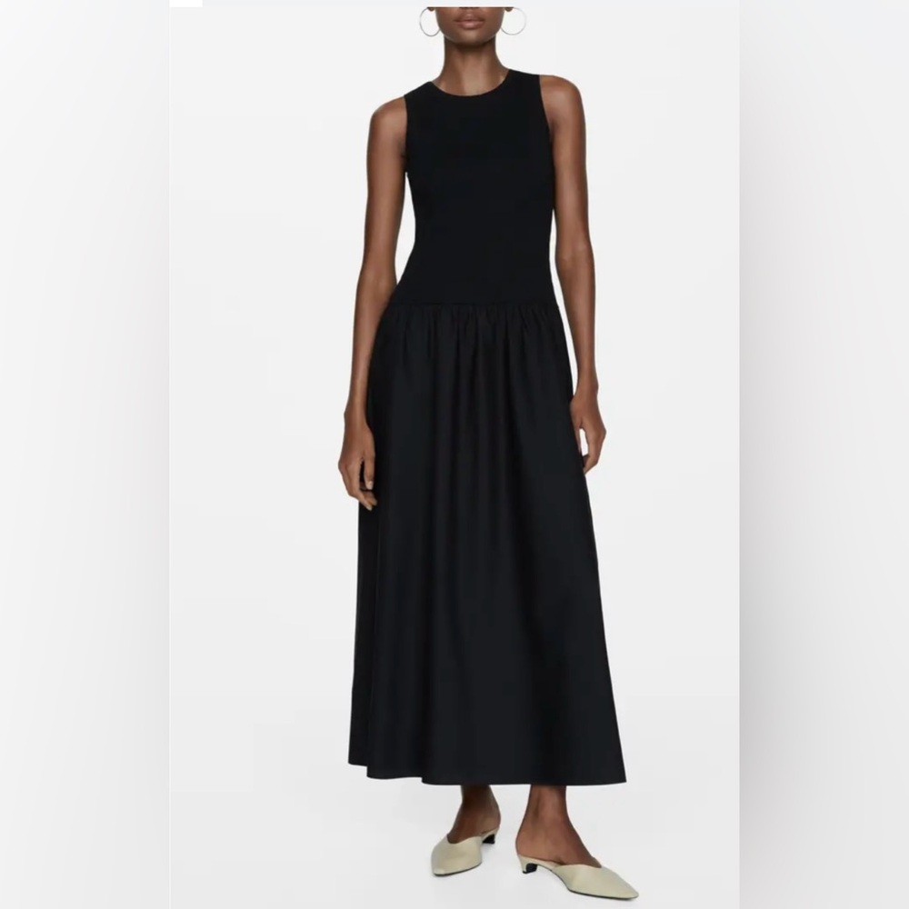 NWT Mango Valvi Mixed Media Dress